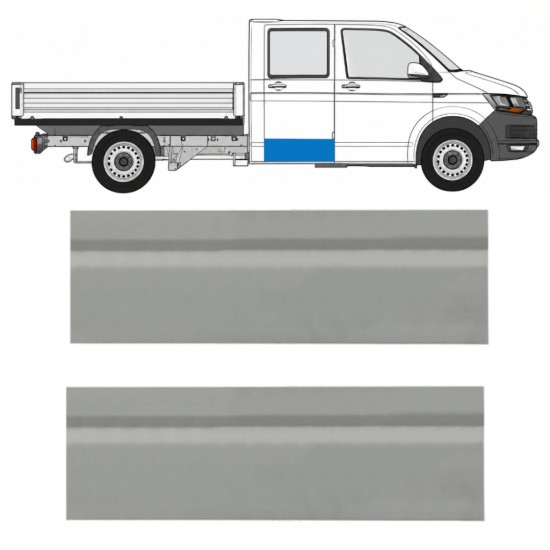 Reparationsplade til bagdør udvendig til Volkswagen Transporter T6 2015-2024 / Venstre = Højre (symmetrisk) 17126