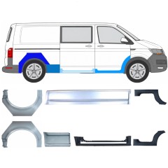 Dørpanel og bagskærm reparationspanel til Volkswagen Transporter T6 2015-2024 17138