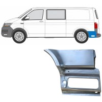 Nederste del af bagerste skærm bag hjulet til Volkswagen Transporter T6 2015-2024 / Venstre 17201