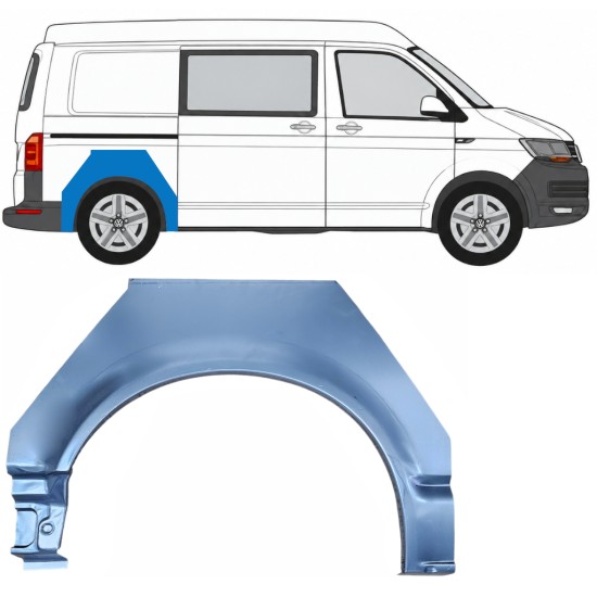 Bagskærm reparationspanel til Volkswagen Transporter T6 2015-2024 / Højre 17114