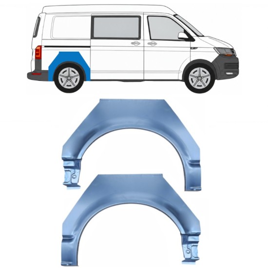 Bagskærm reparationspanel til Volkswagen Transporter T6 2015-2024 / Venstre+Højre 17116