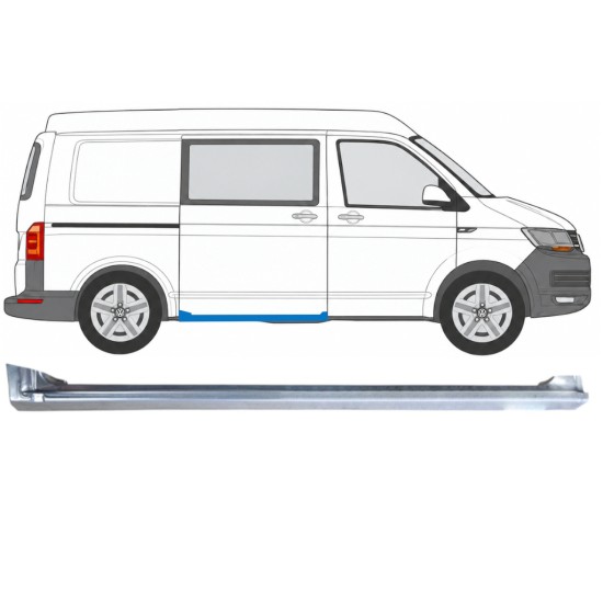 Reparationspanel dørpanel til skydedør til Volkswagen Transporter T6 2015-2024 / Højre 17179