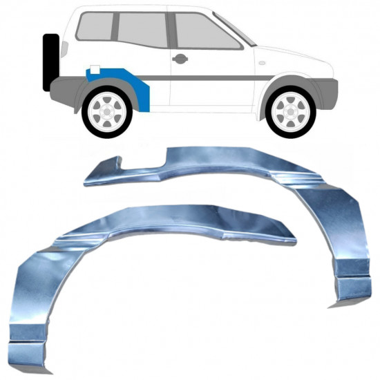 Bagskærm reparationspanel til Nissan Terrano 1993-1999 / Venstre+Højre / Sæt 9620