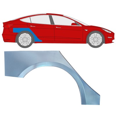 Bagskærm reparationspanel til Tesla Model 3 2017-2023 / Højre 16373