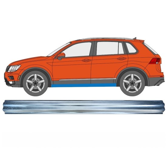 Reparationsplade til nederste del af dørpanel til Volkswagen Tiguan 2016-2024 / Venstre 17221