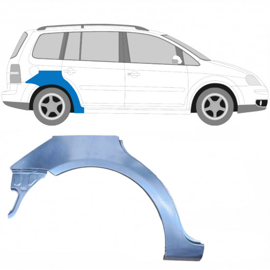 VW TOURAN 2003-2010 BAGSKÆRM / HØJRE