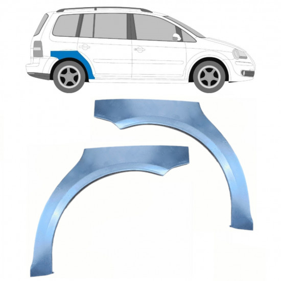 Bagskærm reparationspanel til VW Touran 2003-2015 / Venstre+Højre / Sæt 9202