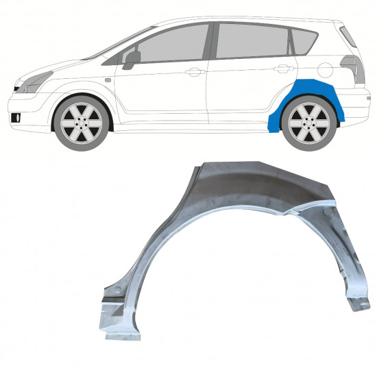 TOYOTA COROLLA VERSO 2004-2009 REPARATIONSDEL TIL BAGSKÆRM / VENSTRE