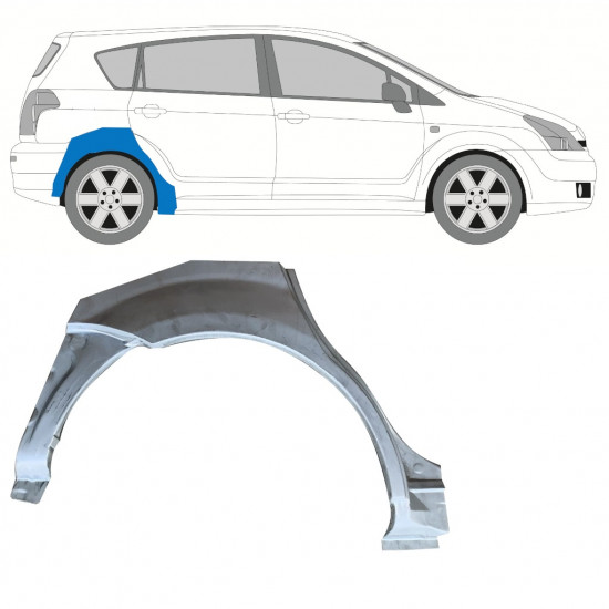 TOYOTA COROLLA VERSO 2004-2009 REPARATIONSDEL TIL BAGSKÆRM / HØJRE