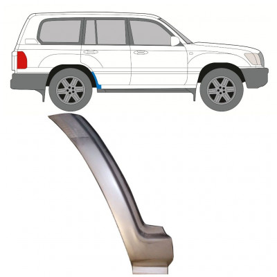 Nederste del af reparationsplade til bagskærm til Toyota Land Cruiser 1998-2007 / Højre 8984