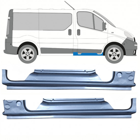 Dørpanel reparationsplade til Renault Trafic Opel Vivaro 2001-2014 / Venstre+Højre / Sæt 10307