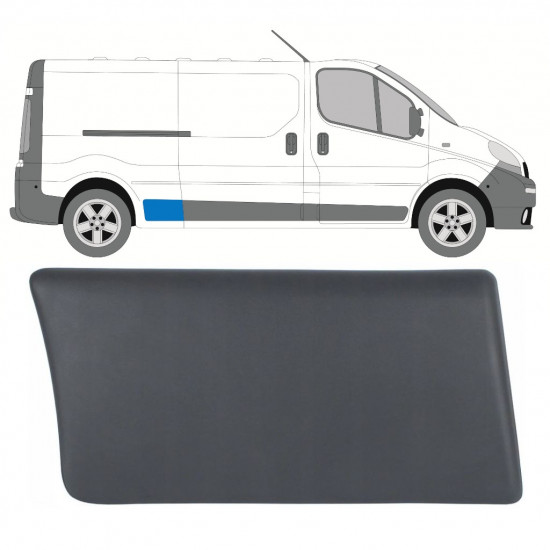 RENAULT TRAFIC 2001-2014 BAG BAG FENDER LISTER LISTER LISTER LISTER LISTER TRIM PANEL PANEL PANEL / HØJRE