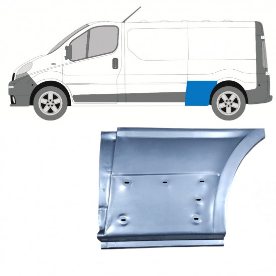 RENAULT TRAFIC 2001-2014 LANG AKSELAFSTAND REPARATIONSDEL TIL BAGSKÆRM / VENSTRE