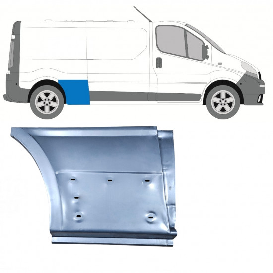 Bagskærm reparationspanel til Renault Trafic 2001-2014 / LWB / Højre 8221