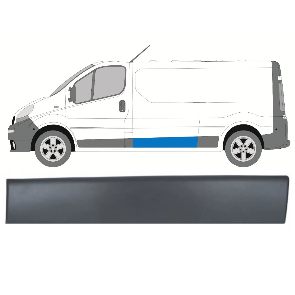 Sideliste Til Renault Trafic 2001-2014 / Venstre 8204