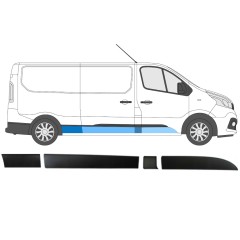 Sæt af sidelister til Opel Vivaro 2014-2019 / Højre / 14428