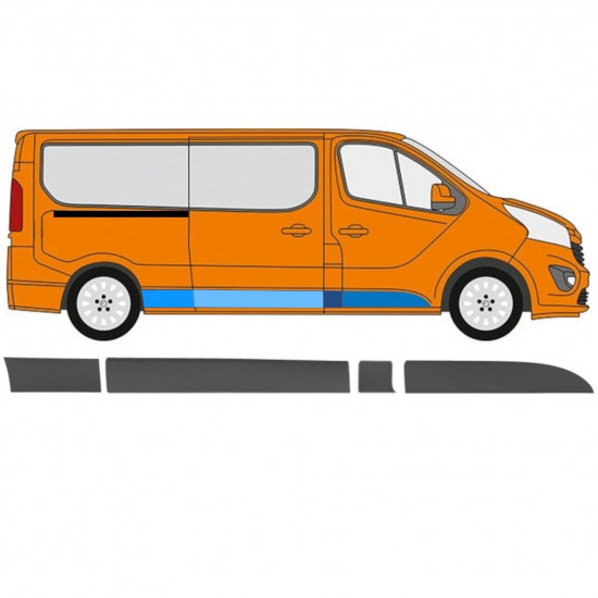 Sideliste til Renault Trafic 2014- / LWB / Højre / Sæt 11254