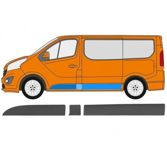 Sideliste til Renault Trafic 2014- / SWB / Venstre / Sæt 11257