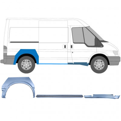 FORD TRANSIT 2000-2013 KORT AKSELAFSTAND MONTERINGSDELE / SÆT / HØJRE