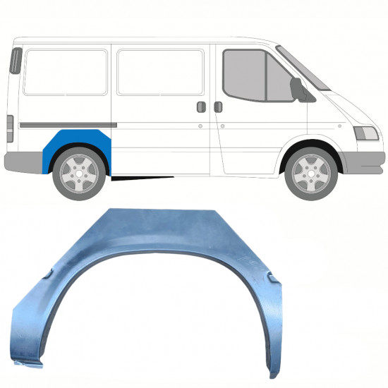 Bagskærm reparationspanel til Ford Transit 1991-2000 / SWB / Højre 8822