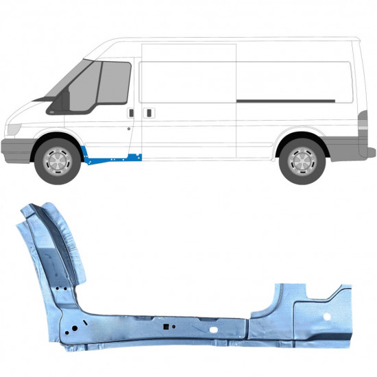 Indre reparationsplade til forreste del til Ford Transit 2000-2013 / Venstre 7155