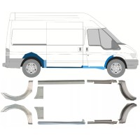 Dørpanel og bagskærm reparationspanel til Ford Transit 2000-2013 / Venstre+Højre / Sæt 10637