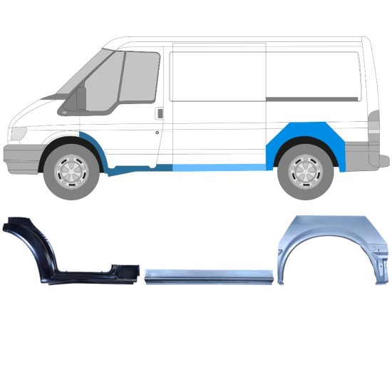Reparationspanel sæt til Ford Transit 2000-2013 / Venstre / 15023