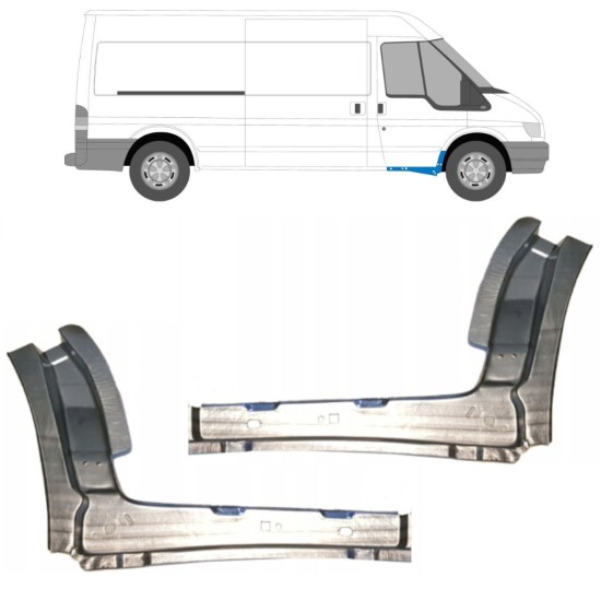 Dørpanel reparationsplade indvendig til Ford Transit 2000-2013 / Venstre+Højre / Sæt 11909