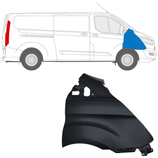 Forskærm til Ford Transit Custom 2013-2017 / Højre 17095