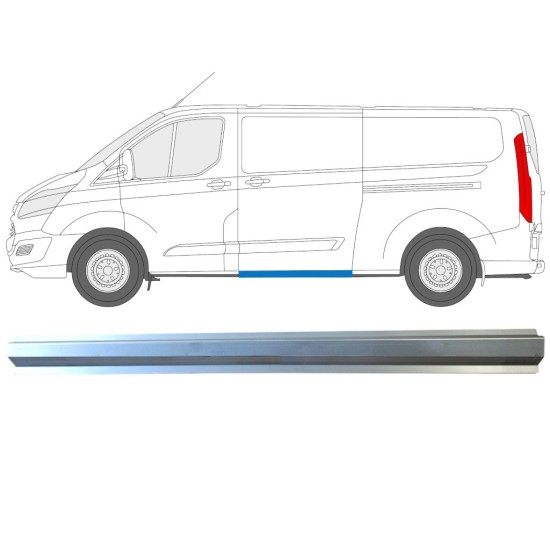 Reparationspanel til skydedør til Ford Transit Custom 2013-2023 / Venstre 16897