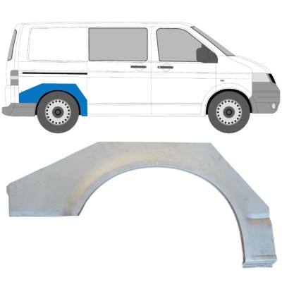 Bagskærm reparationspanel til Volkswagen Transporter T5 2003-2015 / Højre 14762
