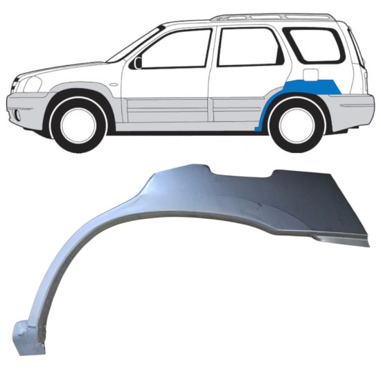 Bagskærm reparationspanel