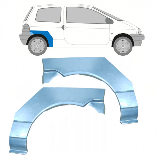 Bagskærm reparationspanel til Renault Twingo 1993-1998 / Venstre+Højre / Sæt 9933