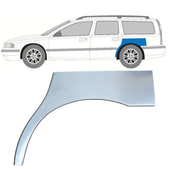 Bagskærm reparationspanel til Volvo S70 V70 2000-2007 / Venstre 17212
