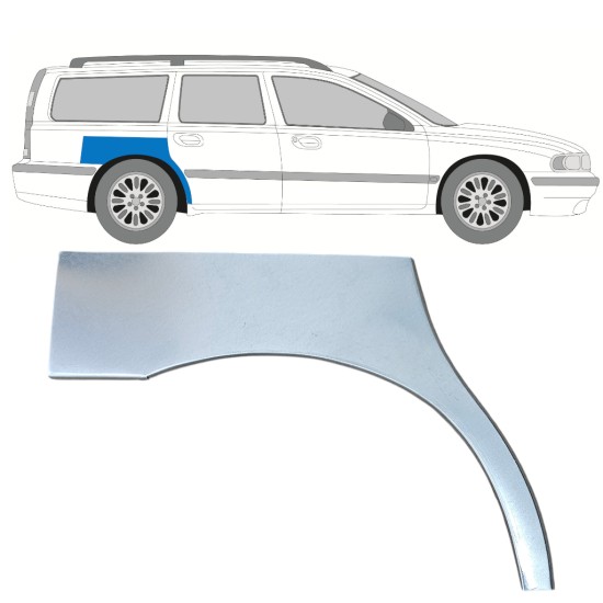 Bagskærm reparationspanel til Volvo S70 V70 2000-2007 / Højre 17211