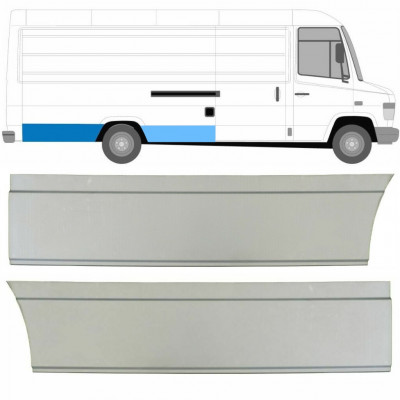 Bagskærm reparationspanel til Mercedes Vario 1996- / Højre / Sæt 8545