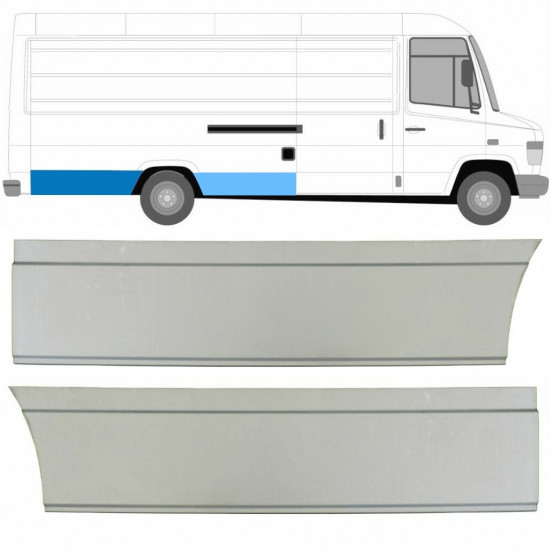 Bagskærm reparationspanel til Mercedes Vario 1996- / Højre / Sæt 8545