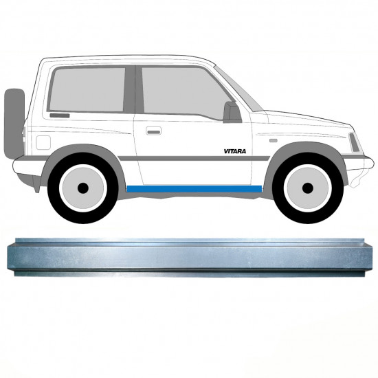 Dørpanel reparationsplade indvendig til Suzuki Vitara 1988-1998 / Venstre = Højre (symmetrisk) 8589