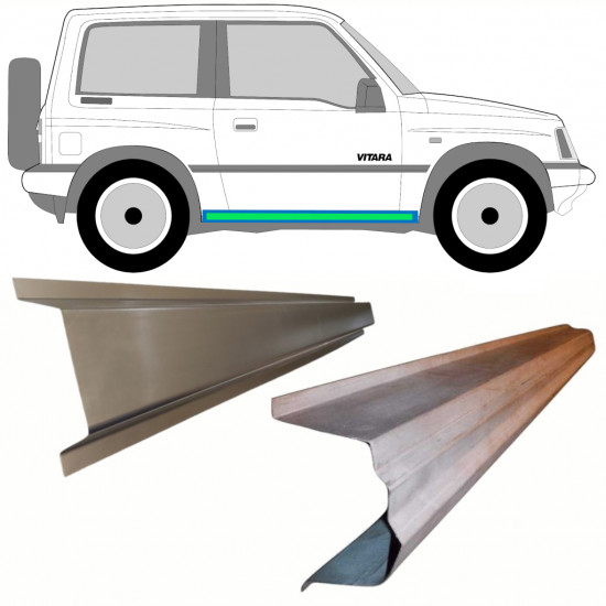 Dørpanel reparationsplade indre + ydre til Suzuki Vitara 1988-1998 / Venstre = Højre (symmetrisk) / Sæt 8593