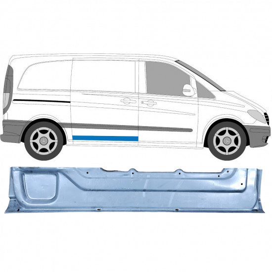 MERCEDES VITO 2003-2014 SKYDEDØRE PANEL INDRE / HØJRE