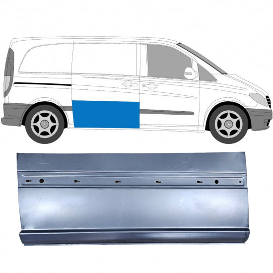 MERCEDES VITO 2003-2014 SKYDEDØRE PANEL YDRE / HØJRE