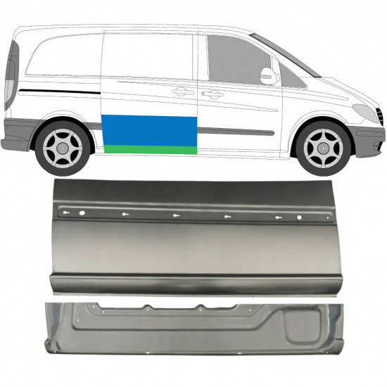 MERCEDES VITO 2003-2014 SKYDEDØRE PANEL YDRE + INDRE / SÆT