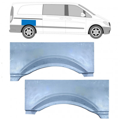 Bagskærm reparationspanel til Mercedes Vito 2003-2010 / Venstre+Højre / Sæt 9180