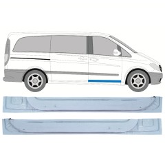 Reparationsplade dør foran indre til Mercedes Vito W639 2003-2014 / Venstre+Højre / Sæt 12644