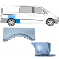 Bagskærm reparationspanel til Mercedes Vito W639 2003-2014 / Højre / Sæt 11864