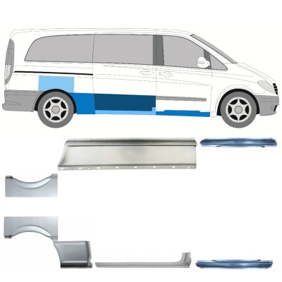 Reparationspanel sæt til Mercedes Vito W639 2003-2014 / Venstre+Højre / 14787