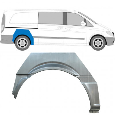 Bagskærm reparationspanel til Mercedes Vito W639 2003-2014 / Højre 12914