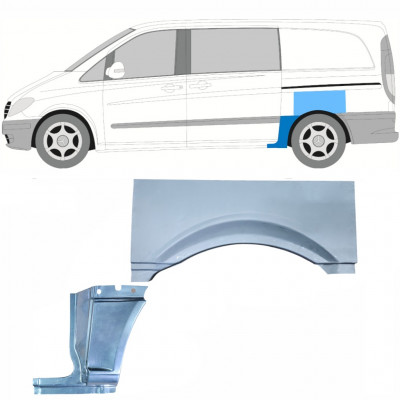 MERCEDES VITO 2003- KORT AKSELAFSTAND REPARATIONSDEL TIL BAGSKÆRM SÆT / VENSTRE