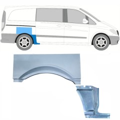 Bagskærm reparationspanel til Mercedes Vito W639 2003-2014 / Højre / Sæt 11866