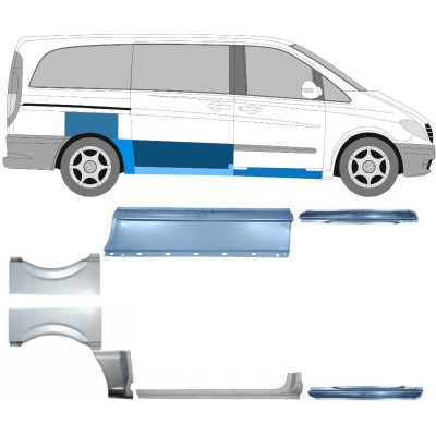 Reparationspanel sæt til Mercedes Vito W639 2003-2014 / Venstre+Højre / 14790